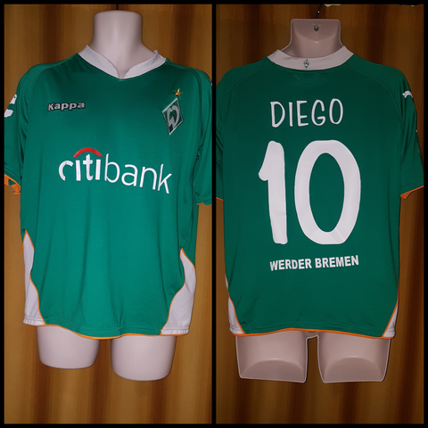 2007-08 Werder Bremen Home Shirt Size Medium - Diego #10 - Forever Football Shirts