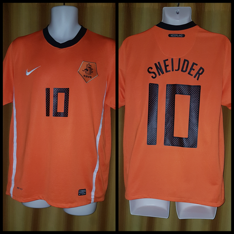 2010-11 Holland Home Shirt Size Medium - Sneijder #10 - Forever Football Shirts