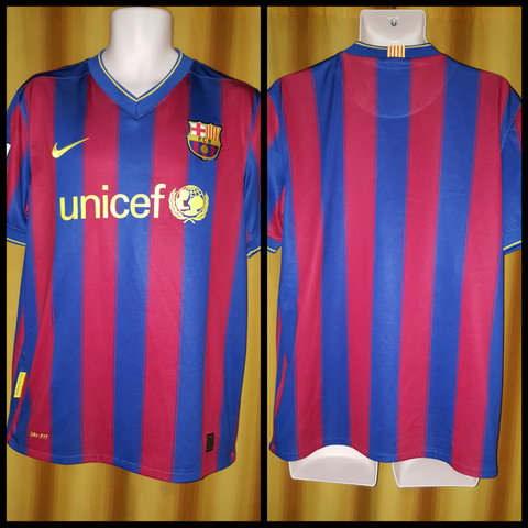 2009-10 Barcelona Home Shirt Size Large - Forever Football Shirts