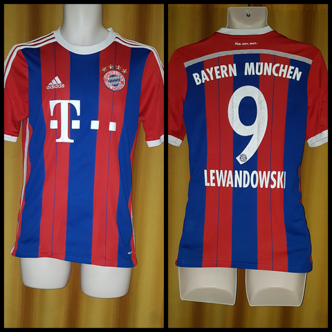 2014-15 Bayern Munich Home Shirt Size 15-16 Yrs - Lewandowski #9 - Forever Football Shirts