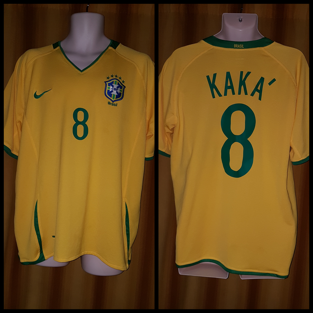 2007-09 Brazil Home Shirt Size XL - Kaka #8 – Forever Football Shirts