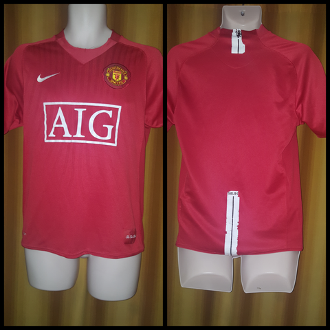 2007-09 Manchester United Home Shirt Size Small - Forever Football Shirts