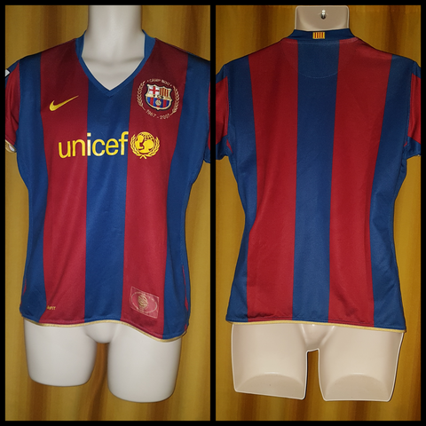 2007-08 Barcelona Home Shirt Size XL Boys - Forever Football Shirts