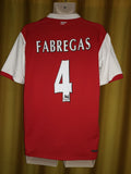2006-08 Arsenal Home Shirt Size Medium - Fabregas #4 - Forever Football Shirts