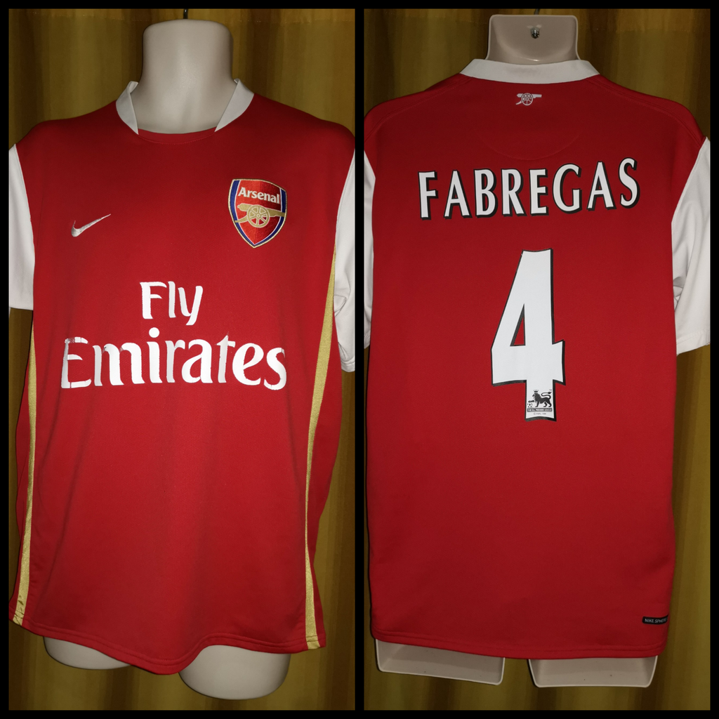 2006 08 Arsenal Home Shirt Size Medium Fabregas 4 Forever Football Shirts
