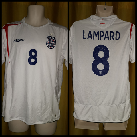 2005-06 England Home Shirt Size Medium - Lampard #8 - Forever Football Shirts