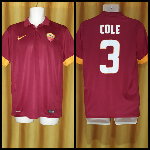 2014-15 AS Roma Home Shirt Size Medium - Cole #3