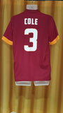 2014-15 AS Roma Home Shirt Size Medium - Cole #3