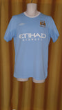 2009-10 Manchester City Home Shirt Size 38 - Tevez #32