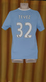 2009-10 Manchester City Home Shirt Size 38 - Tevez #32