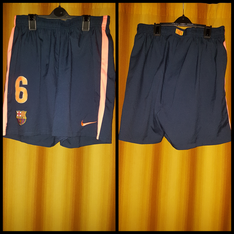 2009-10 Barcelona Away Shorts Size Medium – #6 - Forever Football Shirts