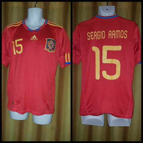 2009-10 Spain Home Shirt Size Medium – Sergio Ramos #15 - Forever Football Shirts