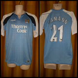 2006-07 Manchester City Home Shirt Size Medium - Hamman #21 - Forever Football Shirts