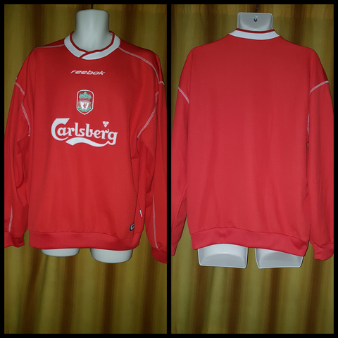 2002-04 Liverpool Training Sweatshirt Size Large - Forever Football Shirts