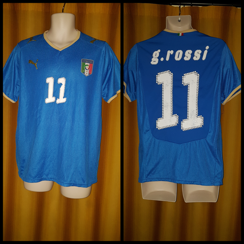 2008-09 Italy Home Shirt Size Medium - G. Rossi #11 - Forever Football Shirts