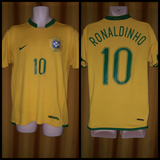 2006-07 Brazil Home Shirt Size Medium - Ronaldinho #10 - Forever Football Shirts