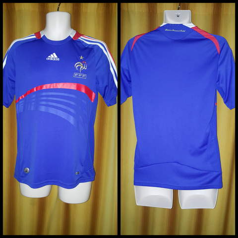 2007-08 France Home Shirt Size Small - Forever Football Shirts