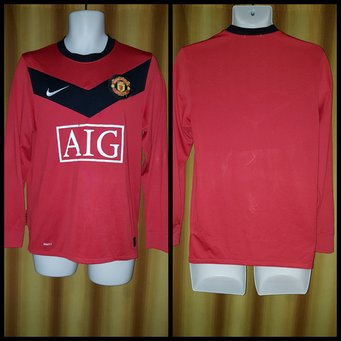 2009-10 Manchester United Home Shirt Size Small (Long Sleeve) - Forever Football Shirts