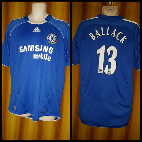 2006-08 Chelsea Home Shirt Size Large - Ballack #13 - Forever Football Shirts