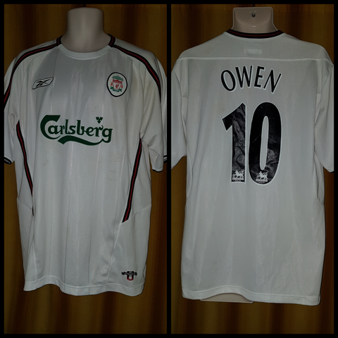 2003-04 Liverpool Away Shirt Size Large - Owen #10 - Forever Football Shirts