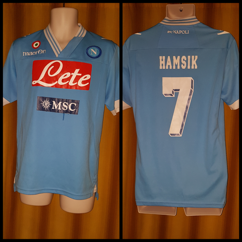 2012-13 Napoli Home Shirt Size Medium - Hamsik #7 - Forever Football Shirts