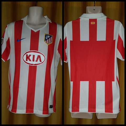 2010-11 Atletico Madrid Home Shirt Size Medium - Forever Football Shirts