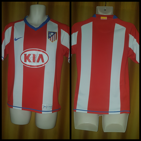 2007-08 Atletico Madrid Home Shirt Size Small - Forever Football Shirts