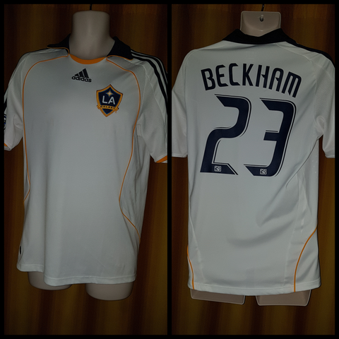 2008-09 LA Galaxy Home Shirt Size Small - Beckham #23 - Forever Football Shirts