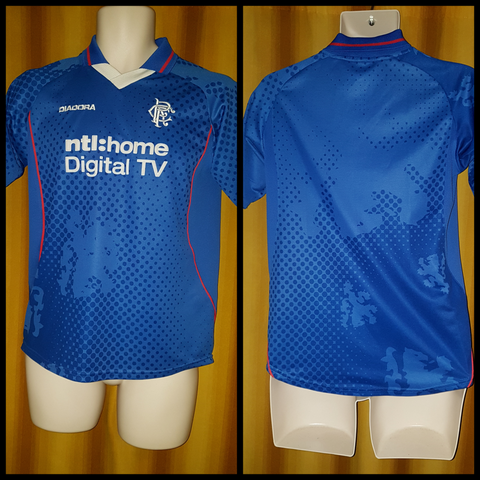 2002-03 Rangers Home Shirt Size Small - Forever Football Shirts