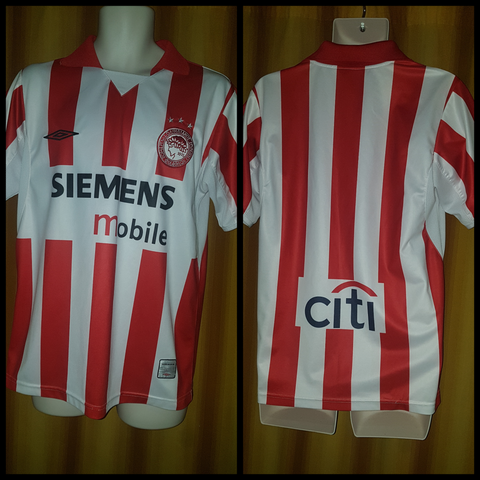 2004-05 Olympiacos Home Shirt Size Medium - Forever Football Shirts
