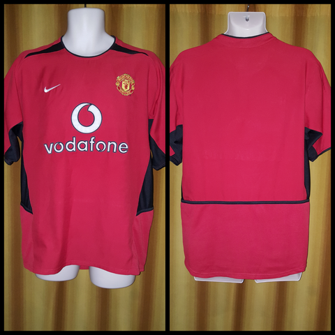 2002-04 Manchester United Home Shirt Size Medium - Forever Football Shirts