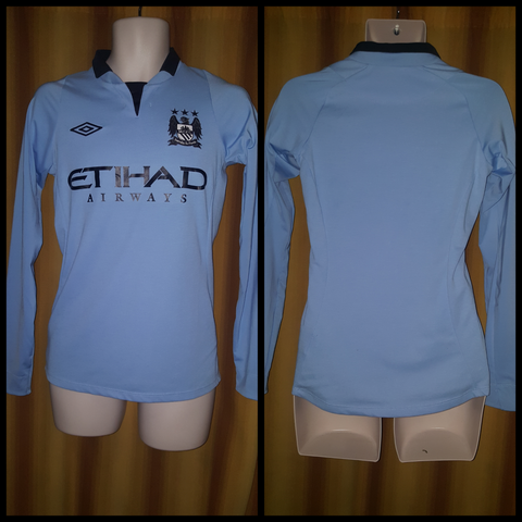 2012-13 Manchester City Home Shirt Size 34 (Long Sleeve) - Forever Football Shirts
