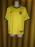 1998-00 Brazil Home Shirt Size Small