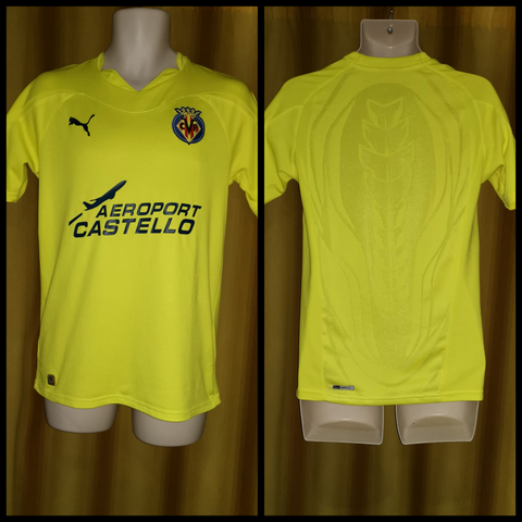 2010-11 Villarreal Home Shirt Size Small