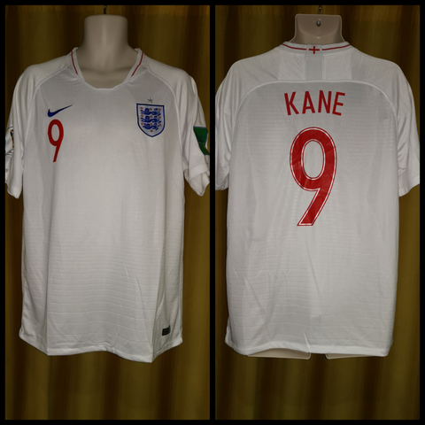 2018-19 England Home Shirt Size Extra Large - Kane #9
