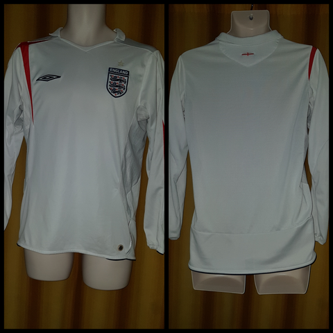 2005-06 England Home Shirt Size Medium (Long Sleeve) - Forever Football Shirts