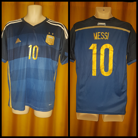 2013-14 Argentina Away Shirt Size Medium - Messi #10 (BNWT) - Forever Football Shirts