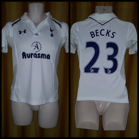 2012-13 Tottenham Hotspur Home Shirt Size Extra Small - Becks #23 - Forever Football Shirts