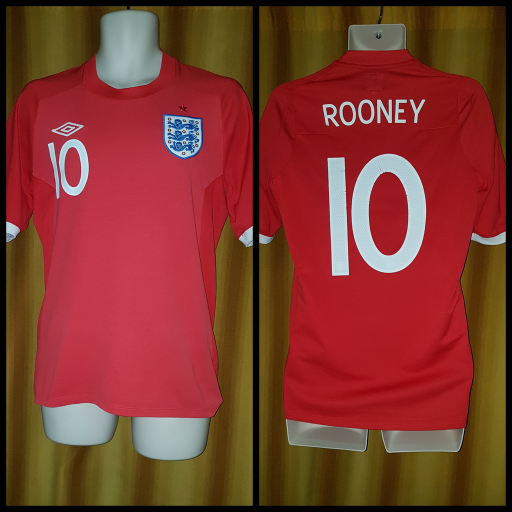 England Wayne Rooney Jersey umbro #10 shirt white size 38 kit