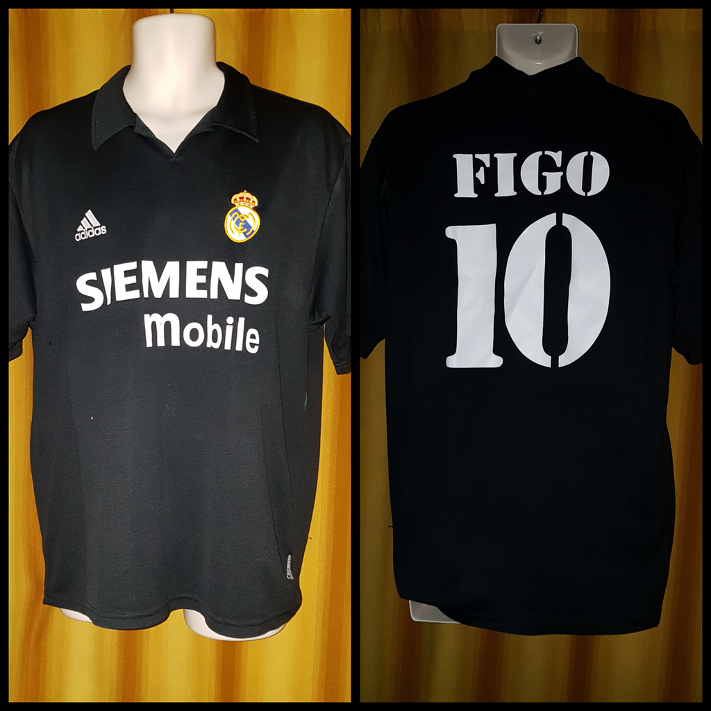 2002-03 Real Madrid Centenary Away Shirt Size Large – Figo #10
