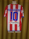 2008-09 Atletico Madrid Home Shirt Size Small - Kun Aguero #10