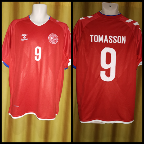 2018-19 Denmark Home Shirt Size Extra Large - Tomasson #9