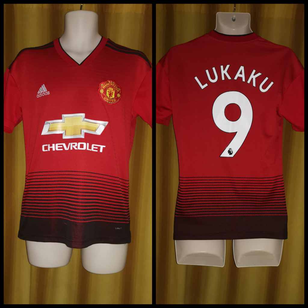 2018-19 Manchester United Home Shirt Size Small - Lukaku #9