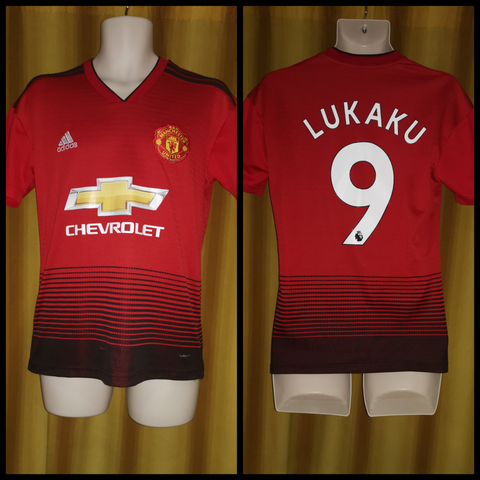 2018-19 Manchester United Home Shirt Size Small - Lukaku #9