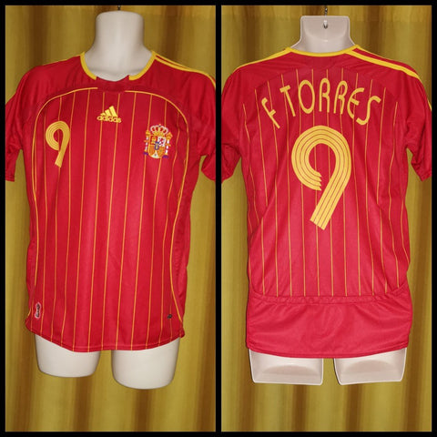 2005-07 Spain Home Shirt Size Medium - F. Torres #9