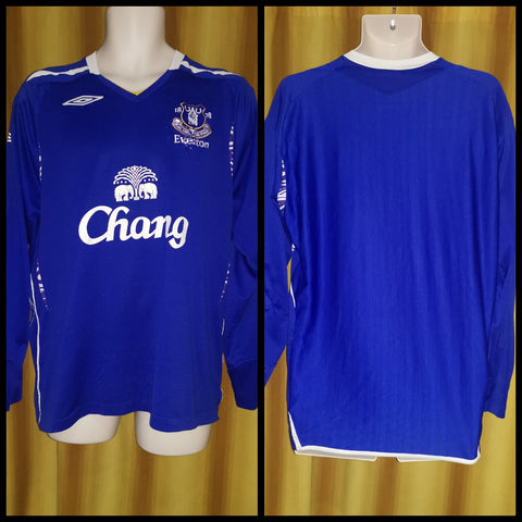 2007-08 Everton Home Shirt Size Extra Large (Long Sleeve)