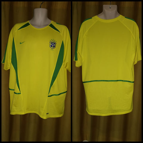 2002-03 Brazil Home Shirt Size Extra Large