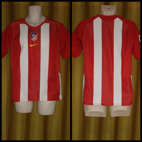 2005-06 Atletico Madrid Home Shirt Size XL Boys