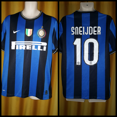 2009-10 Internazionale Home Shirt Size Large - Sneijder #10