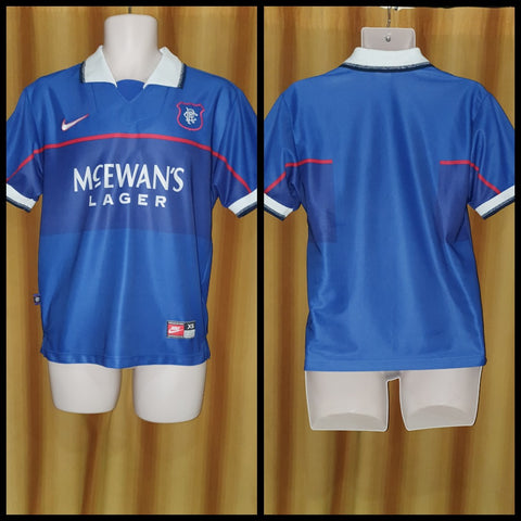 1997-99 Rangers Home Shirt Size Extra Small